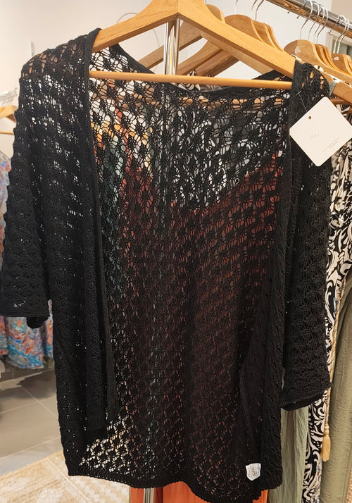 Gilet Crochetté – Noir ou Blanc