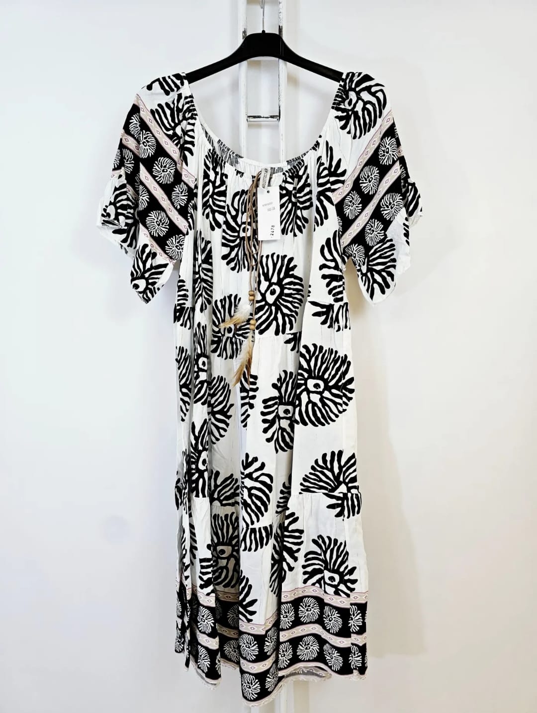 🖤 Robe "feuillage Bohème" - Grande taille