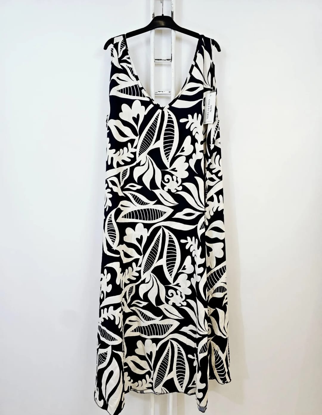 🌿 Robe Longue "Feuillage Chic" – Grande Taille